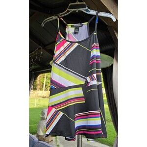 Ashley Stewart Women's Tank Top Flare Multi Color Peplum Racerback NWT Size 12